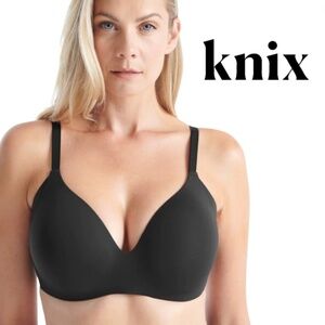 knix NWT WingWoman Contour Bra - Black - Size 6